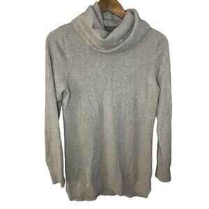 L.L.Bean 100% Cashmere Turtleneck Sweater Long Sleeve Tan Beige Neutral Size M
